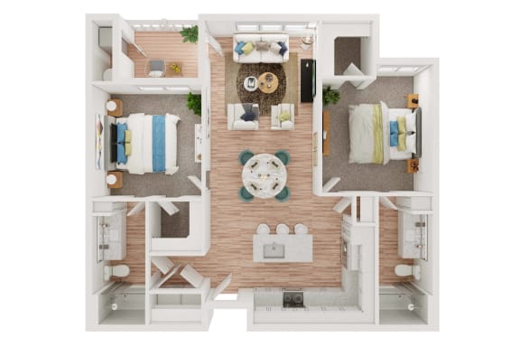 Floor Plan  B2 Floor Plan at Elevation at the Village, Arizona