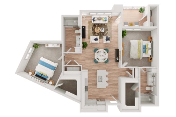 Floor Plan  B3 Floor Plan at Elevation at the Village, Gilbert, AZ 85295