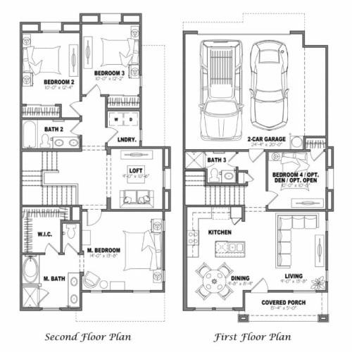 Floor Plan  Milan Floor Plan at Casa Sole Vita Townhomes, Mesa, AZ