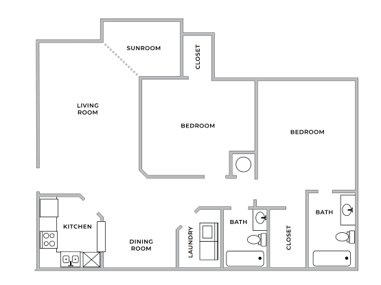 Floor Plan  a floor plan of a house with a bedroom and a living room