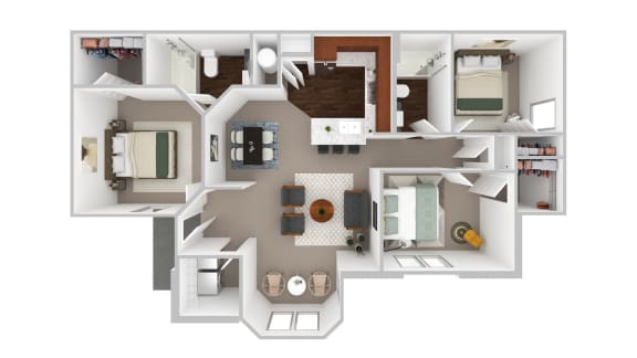 Floor Plan  a1 floor plan  1 bedroom  1190 square feet  the grove