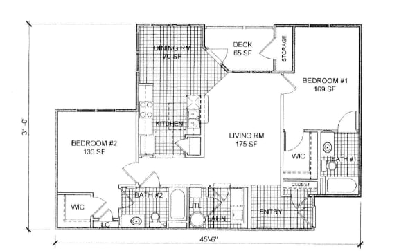 Floor Plan  2 Bedroom