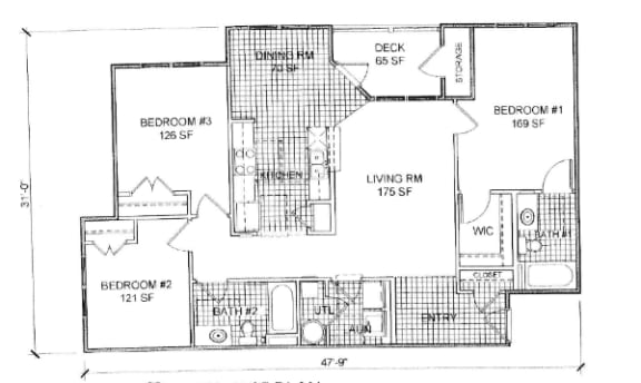 Floor Plan  3 Bedroom