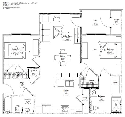 Floor Plan  2 bedroom at Parkside at Hudson in Gastonia, North Carolina