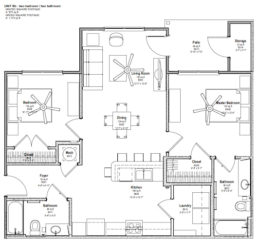 Floor Plan  2 Bedrooms | 30% AMI
