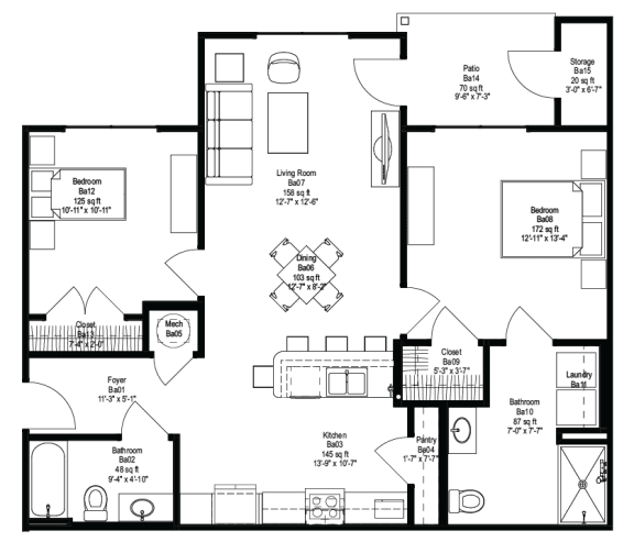Floor Plan  a blueprint of a floor plan of a house