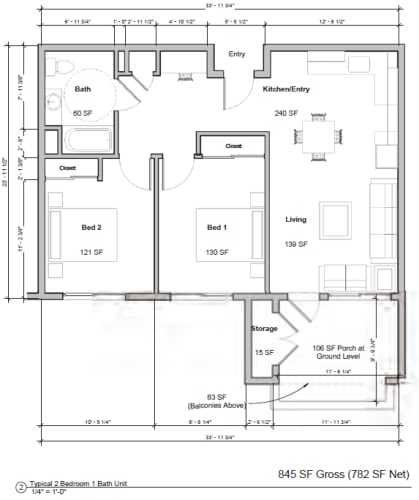 Floor Plan  Rialto Metrolink South 2 Bedroom Floor Plan