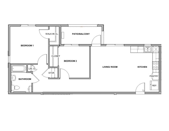Floor Plan  a floor plan of a small house with a bedroom and a living room