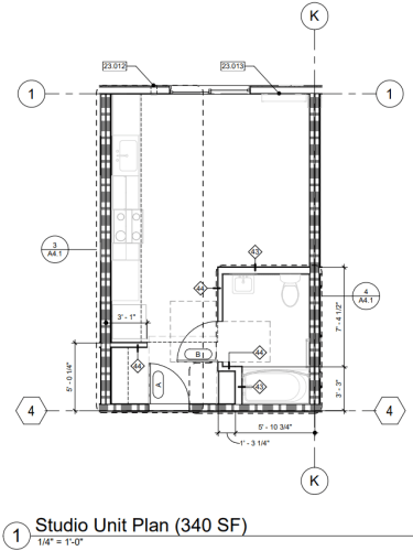 Floor Plan  Floor Plan of Valley Senior Village studio apartment