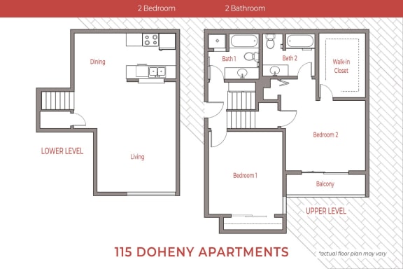 Floor Plan  a floor plan of a house with two bedrooms and a bathroom