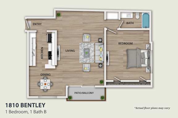 Floor Plan  1 Bedroom