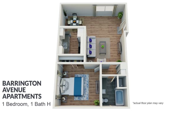 Floor Plan  1 Bed 1 Bath