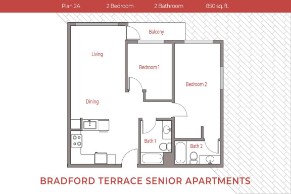 Floor Plan  a floor plan of a bedroom apartment