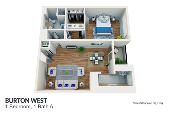 Floor Plan  1 Bed 1 Bath