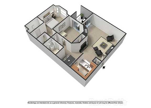 Floor Plan  2 Bed 2 Bath C