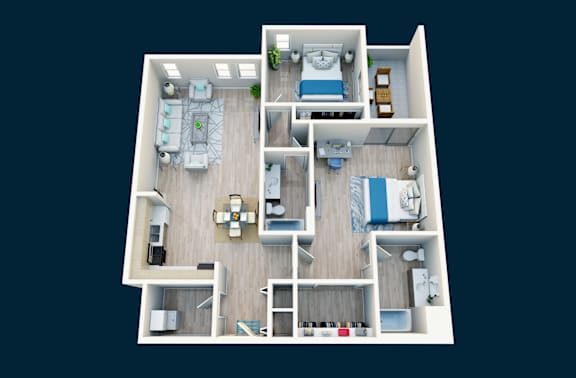 Floor Plan  a1 floor plan  1 bedroom  1199 square feet