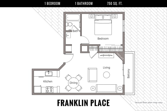 Floor Plan  a floor plan of a small house with a bedroom and a living room