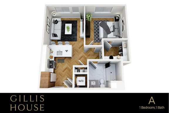 Floor Plan  a 3d floor plan of a gills house