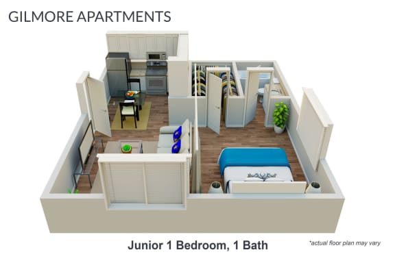 Floor Plan  Extra Large Studio With Separate Sleeping  Area