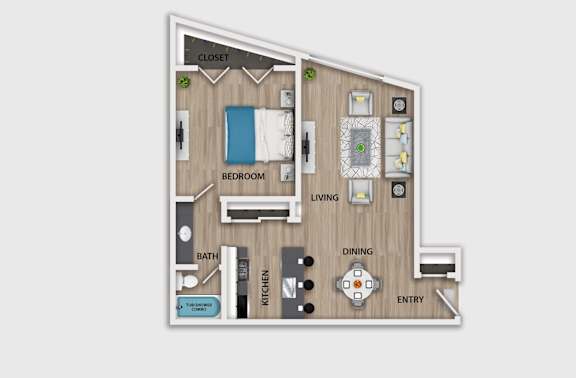 Floor Plan  a floor plan of a room with a bedroom and a bathroom