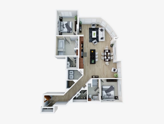 Floor Plan  bedroom floor plan  2100 square feet  the crossings