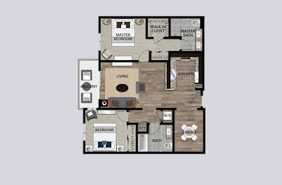 Floor Plan  The Encino, 2 Bed 2 Bath With Den