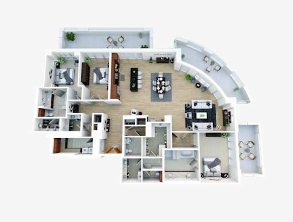 Floor Plan  2 bedroom floor plan  the residences at