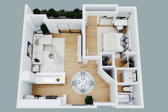 Floor Plan  a floor plan of a house with a bedroom and a living room