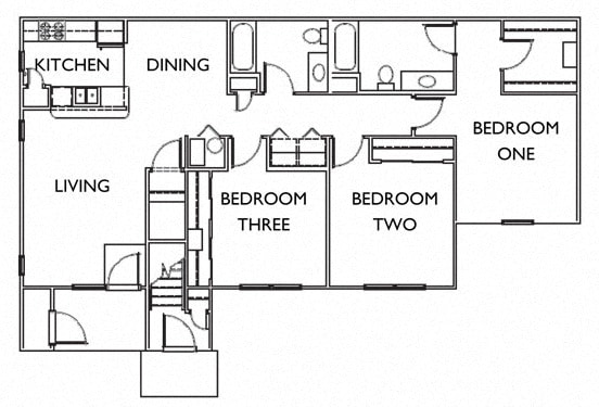 Floor Plan  The Aster 3x2 Floor Plan