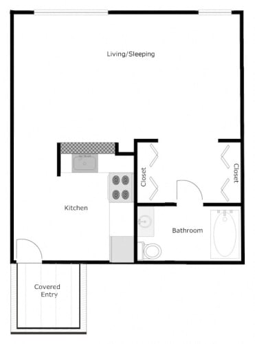 Floor Plan  Villa Assumpta studio floor plan