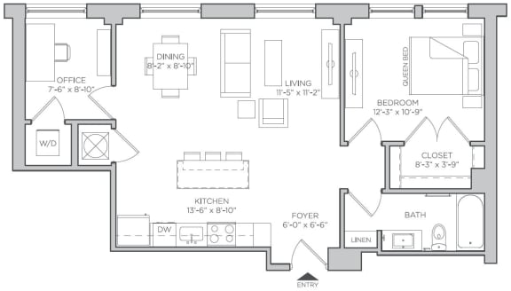 Floor Plan  1 bedroom