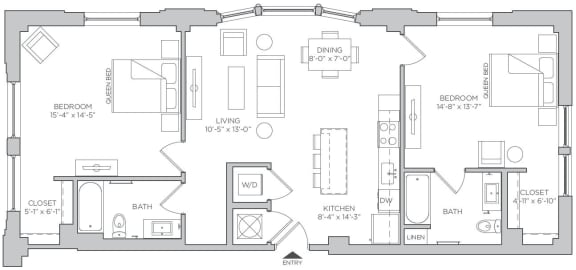 Floor Plan  2 bedroom