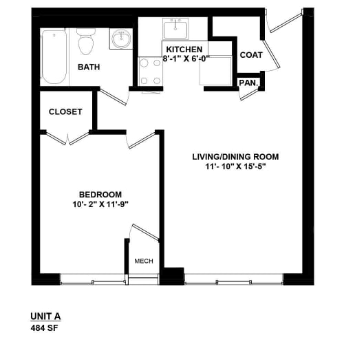 Floor Plan  a floor plan of a small house
