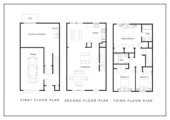 Floor Plan  first floor plan of the first and second floor of the house