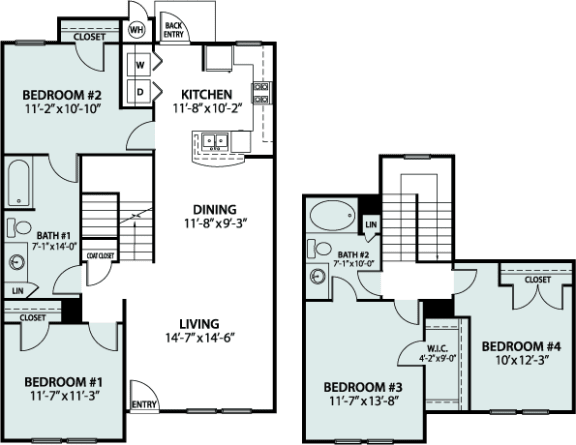 Floor Plan  Acacia 4 Bedroom Floorplan