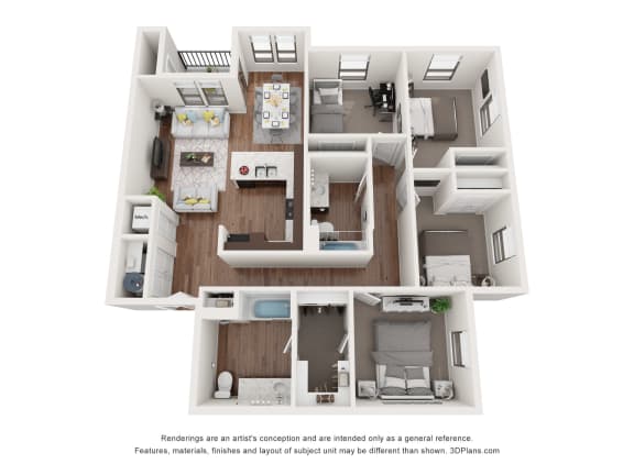 Floor Plan  a floor plan of a 1 bedroom floor plan