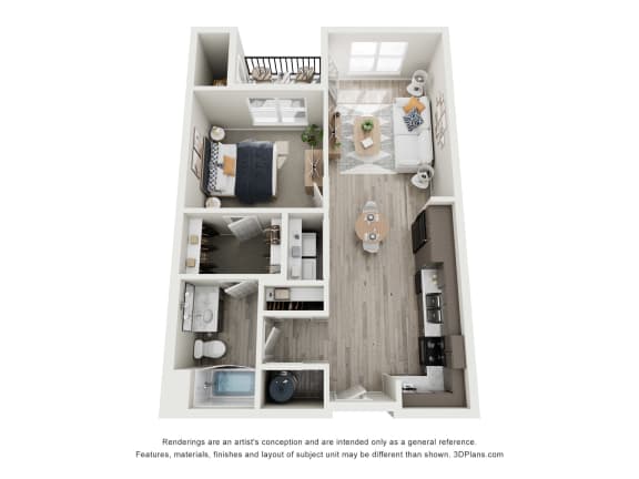Floor Plan  a stylized floor plan of a 2103 sqft apartment