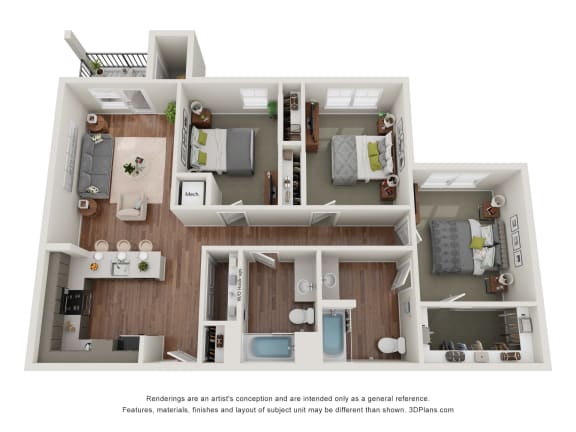 Floor Plan  the outlook floor plan  1 bedroom  1199 sq ft