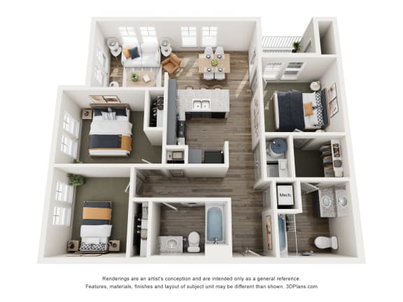 Floor Plan  a 1 bedroom floor plan  395