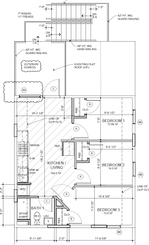 Floor Plan  A detailed architectural drawing of a house plan with labeled rooms and measurements.