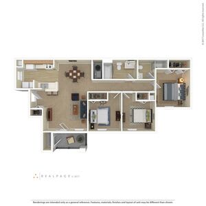 Floor Plan  a floor plan of a 3 bedroom apartment