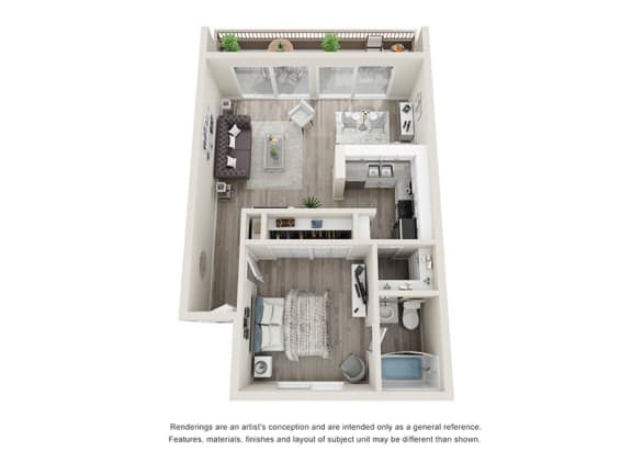 Floor Plan  1Bedroom 1Bathroom