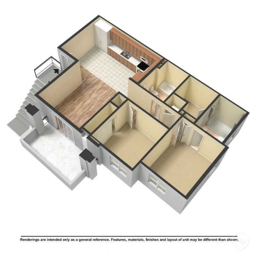 Floor Plan  Yolo Apartments 3D floor plan image