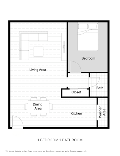 Floor Plan  Avaire one bedroom one bathroom floor plan