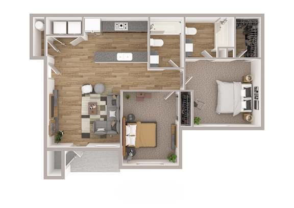 Floor Plan  Copper Rose 2x2 Floorplan