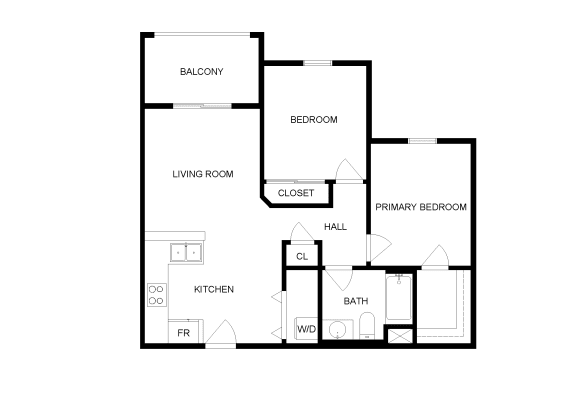 Floor Plan  Desert Senior two bedroom floorplan