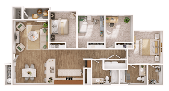 Floor Plan  Copper Platte Four Bedroom Floorplan