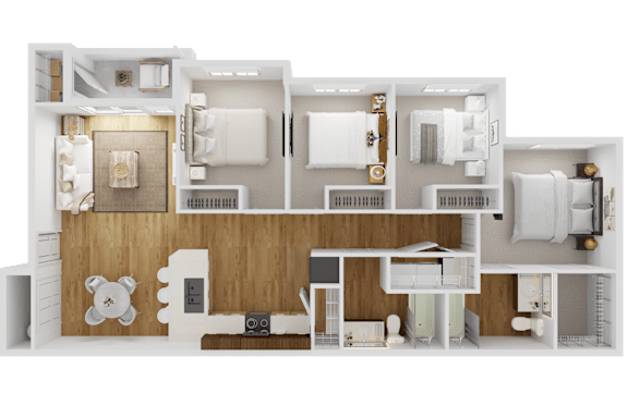 Floor Plan  Copper Rose Four Bedroom Floorplan