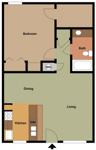 Floor Plan  Fashionaire 1 bedroom 1 bathroom floor plan