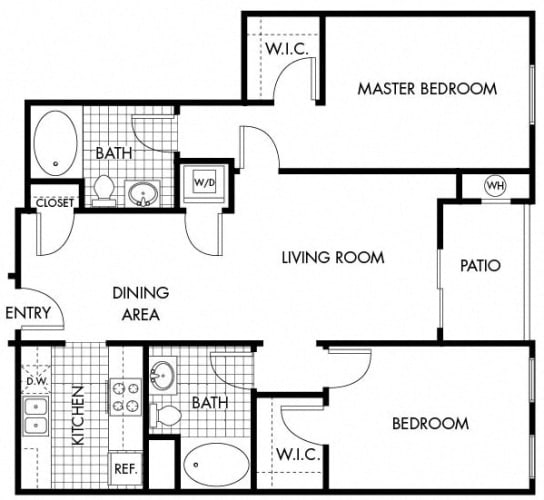 Floor Plan  Mayfair Residences 2Bed 2Bath Floorplan G